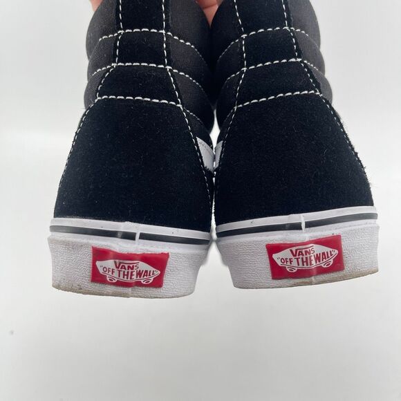 Vans Sk8-Hi Black & White Suede Canvas Sneakers | Unisex M7.5 / W9, Streetwear - Picture 10 of 16